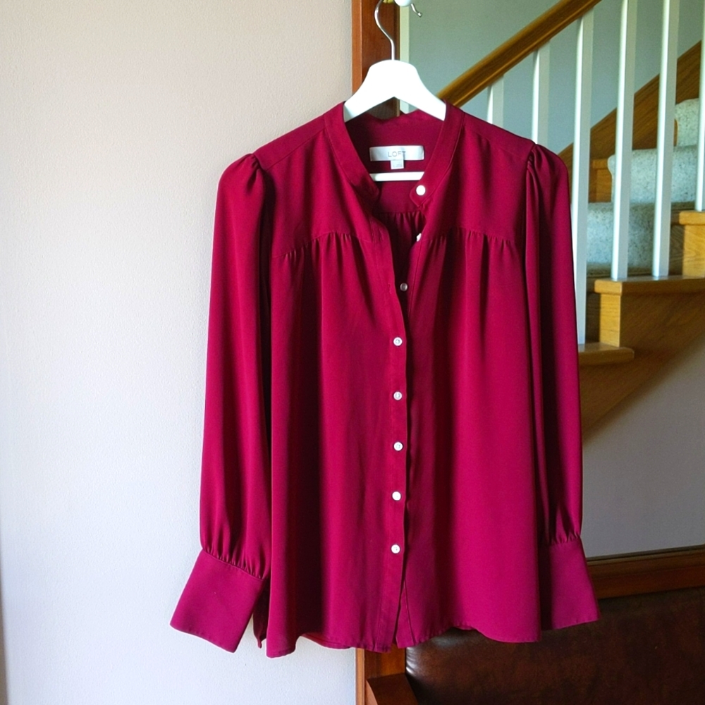 LOFT Balloon Sleeve Shirt